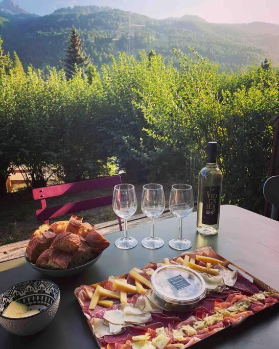 Appartement 4 Pers Grande Terrasse Vue Pistes Ski Saint-Chaffrey Dış mekan fotoğraf